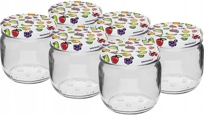 Image de Pot en verre avec bouchon à vis TO fi82/6 370ml - 6 pièces