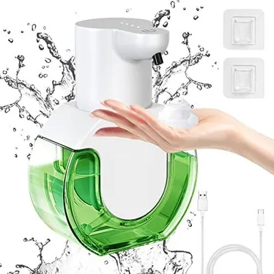 Produktbild von Cuteefun Seifenspender Automatisch, USB Wiederaufladbar, 4 Stufen Kontrolle Seifenschaumspender, 430ml Automatischer Seifenspender Wandmontage, Elektrischer Schaumspender für Küche, Bad, Shampoos
