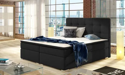 Obrázek produktu pro Boxspringová postel 160x200 FIRALO - černá