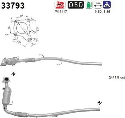 Obrázek produktu pro Katalisator Vw Polo V 1.2Tsi Euro 5 Fabia Ii Roomster