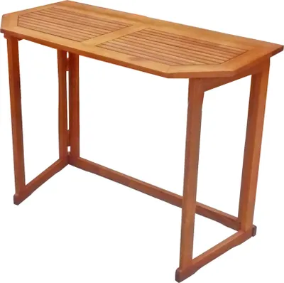 Produktbild von Balkontisch ORLAND - Eukalyptus, Natur, 100x50x75cm | Gartentisch Balkon-Tisch Kleiner Tisch Terrassentisch Verandatisch