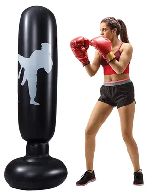 Zdjęcie produktu dla Puchający worek bokserski PVC, 160 cm, do karate, taekwondo, boksu, treningu w domu