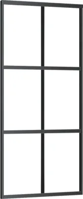 Zdjęcie produktu dla Drzwi przesuwne, szkło ESG i aluminium, 90x205 cm, czarne