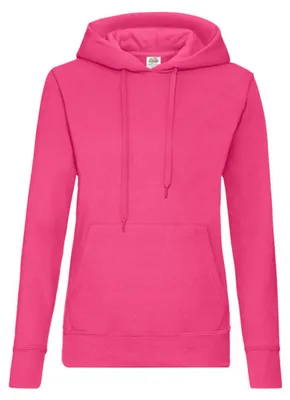 Obrázok produktu pre Fruit of the Loom – Dámska mikina s kapucňou „Classic“ LT1648 (XS) (fuchsiová)