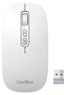 Productafbeelding van CoolBox W02, Geschikt voor zowel rechtshandige als linkshandige gebruikers, Optisch, RF draadloos + Bluetooth, 1600 DPI, Grijs