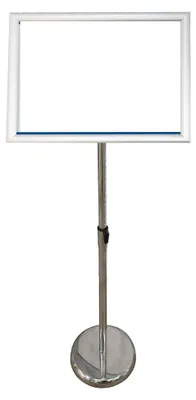 Zdjęcie produktu dla EUROPEL 355047 EUROPEL ECONOMY stojak informacyjny + ramka na plakat, DIN A4, srebrny