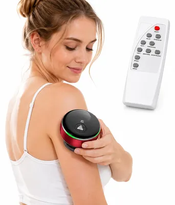 Produktbild von Wärme Massagegerät elektrisch, Vakuum Muskelmassagegerät mit 16 Intensitätsstufen, Gua Sha Massage und Tiefenentspannung für Zuhause
