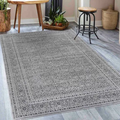Produktbild von Kurzflor Teppich Mazovia - Abstrakt Grau Teppich für Wohnzimmer, Schlafzimmer gut für Fußbodenheizung- 180 x 250 cm
