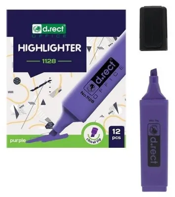 Obrázok produktu pre Zvýrazňovač 1128 fialový (12 ks) D.RECT – LEVIATAN