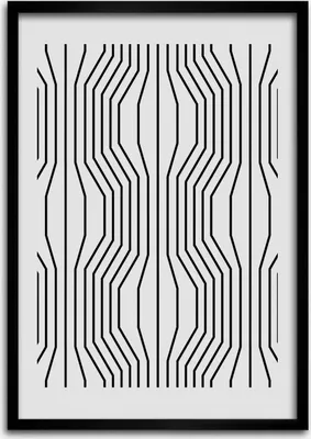 Produktbild von Bild - Bilderrahmen - 50 cm x 70 cm - MDF - Rahmen - Wandkunst Geometrische Linien