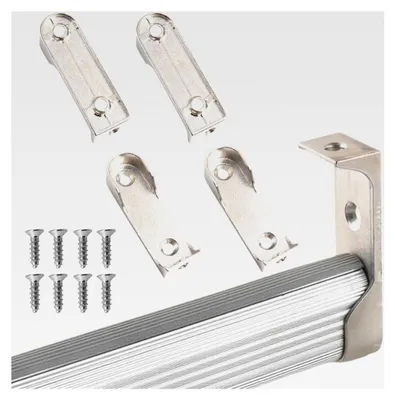 Produktbild von 4 Stück Kleiderstangenhalter aus Metall für ovale Stangen