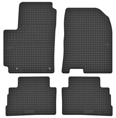 Produktbild von Gummi-Fußmatten für Hyundai Kona 2017-2023 (Crossover) – 4-tlg, Schwarz, passgenau – Wielganizator SolidTread