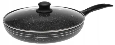 Zdjęcie produktu dla PATELNIA GRANITOWA Nieprzywierająca 24cm INDUKCJA GAZ Z Pokrywką 8811