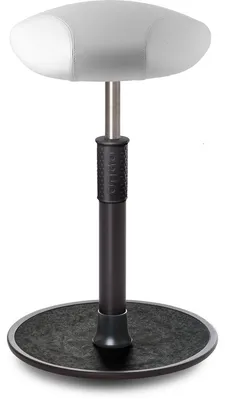 Produktbild von Sitz- Stehhocker Free Tall Triangel skai Kunstleder Weiß schwarz /schwarz.