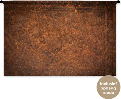 Produktbild von MuchoWow® Wandteppich Wandbehang Leder - Textur - Braun - Orange 150x100 cm Tapisserie Dekoration Wandtuch - Waschbar - Tapisserien - Wand-Decke