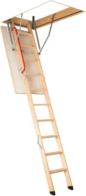Productafbeelding van Inklapbare Vloertrap met Leuning en Antislip Treden - Comfortabele en Thermo-geïsoleerde Ladder 60x94x280