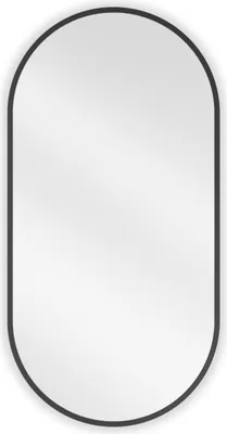 Obrázok produktu pre Mexen Loft oválne kúpeľňové zrkadlo 80 x 40 cm, čierny rám - 9851-080-040-000-70
