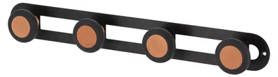 Produktbild von Metall-kleiderhaken zur befestigung, 4 haken für holz – schwarz - Tendance