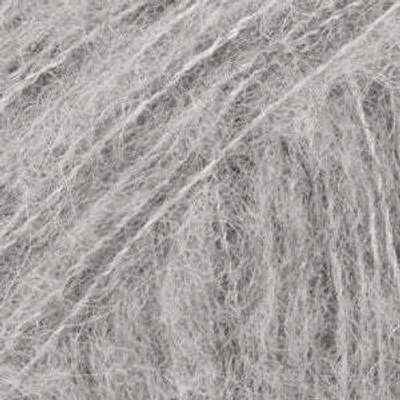 Produktbild von Drops Brushed Alpaca Silk Uni Colour 02 Light Grey Strickgarn