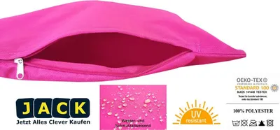 Produktbild von JACK 2er Set Outdoor Kissenhülle Kissenbezug 30x50cm Wasserfest Sitzkissen Lounge Kissen Garten Stuhl Lotus Effekt, Farbe:Pink