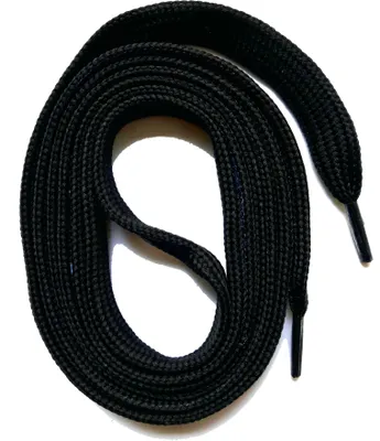 Produktbild von SNORS Schnürsenkel flach - SCHWARZ - 6mm - 130cm