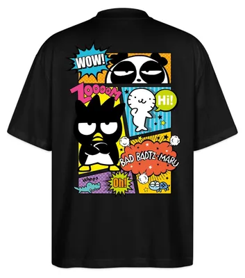 Produktbild von Spreadshirt Bad Badtz-Maru Mit Freunden Im Comic Stil Oversize Uni T-Shirt, S, Schwarz