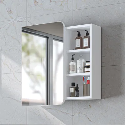 Image de Roomart LYCIA-72 Meuble de salle de bains avec miroir, largeur 70 cm, blanc