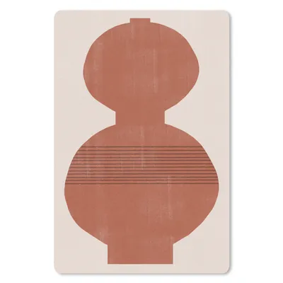 Produktbild von MuchoWow® Mauspad Mousepad Vase - Pastell - Linien - Braun 40x60 cm - Mousepads - Maus Mat - Pad - Mausunterlage - Schreibtisch Accesoire