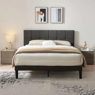 Produktbild von Solidchoice – Lattenrost für Bettgestell, 63 x 200 cm, mit Holzlatten und gepolstertem Kopfteil