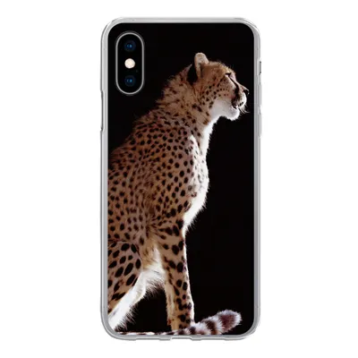 Produktbild von MuchoWow® Handyhülle Schutzhülle Hülle für iPhone X Gepard - Tiere - Licht Silikon Softcase Handy Hülle - Handyhülle