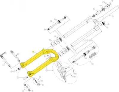 Image de Ensemble de tube plongeur Manitou pour Machete J-Unit 24" noir mat - suspension précise...