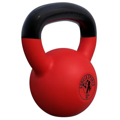 Produktbild von GORILLA SPORTS® Kettlebell 2–32 kg – Gusseisen Kugelhantel mit Vinylbeschichtung, Bodenschonend – Einzeln oder Set – Home Gym, Fitness, Krafttraining