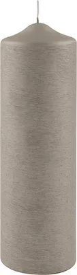 Produktbild von Fink CANDLE, gebürstet metallic Stumpenkerze, Paraffin, stein, L. 8 cm, B. 8 cm, H. 25 cm, D. 8 cm 123193