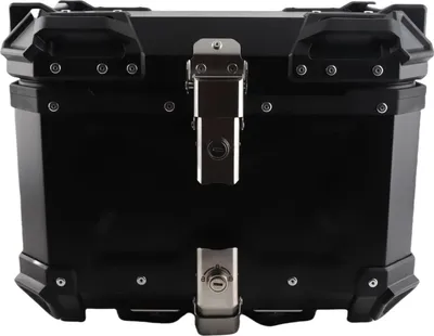 Immagine prodotto di Baule posteriore per moto - Baule portaoggetti - Capacità 45 l - Alluminio resistente - Per bagagli - Nero