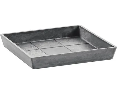 Produktbild von Blumentopf Untersetzer Ecopots Kunststoff 38,5 x 38,5 x 3,4 cm grau