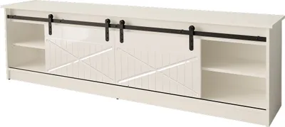 Immagine prodotto di Mobile TV GRANERO 200 cm WHITE GLANZ frontali fresati MDF tavolo basso credenza cassettiera tavolo Hi-Fi tavolo TV stile cottage moderno stile country stile rustico porta TV Alta qualità