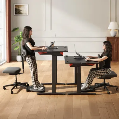 Produktbild von Newtral MT-M Standing-Mate Ergonomischer Steh-Schreibtisch-Stuhl – 5-in-1 Aktives Sitzen mit klappbarer Rückenlehne und Knieunterstützung