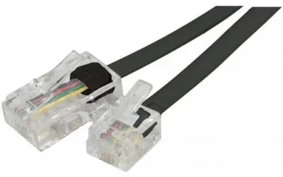Productafbeelding van CONNECT-Telefoonkabel, 2 meter, RJ11 naar RJ45, zwart