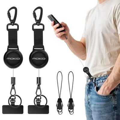 Image de Pack de 2 Lanières anti-vol pour téléphone avec porte-clés réglable
