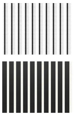 20 Stück 2,54 mm Pinleisten-Steckverbinder, 40-polig, männlich/weiblich