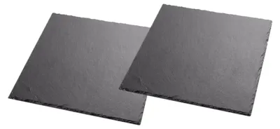 Produktbild von Schieferplatten 25 x 25 cm - 2er Set quadratisch