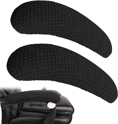 Imagen del producto de Fundas elásticas para reposabrazos, 1 par, lavables, resistentes al agua, para sillas de oficina