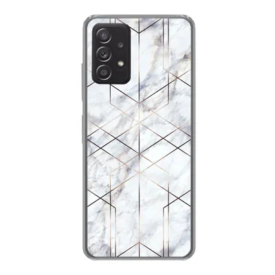 Produktbild von MuchoWow® Handyhülle Schutzhülle Hülle für Samsung Galaxy A53 5G Marmor - Gold - Weiß Silikon Softcase Handy Hülle - Schutzabdeckung
