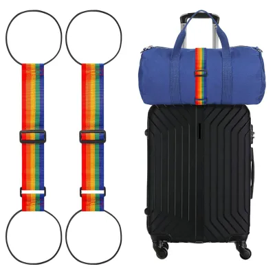 Image de Sangles de fixation élastiques pour bagages, lot de 2, sangles élastiques pour valises