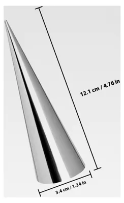 Produktbild von 6-teiliges Croissant Backformset aus Edelstahl - Konische Röhrenformen für Gebäck und Sahnehörnchen