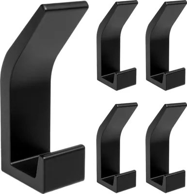 Immagine prodotto di Set di appendini adesivi Omnos loft 5 pezzi nero