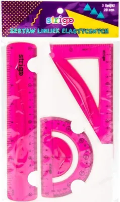 Produktbild von Flexibles Geometrieset, rosa, 3-teilig, STRIGO