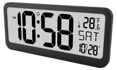 Image de Horloge numérique géante avec température et date