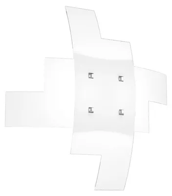 Obrázok produktu pre Moderné stropné svietidlo Tetris Metal White Glass 4 svetlá E27B55Cm