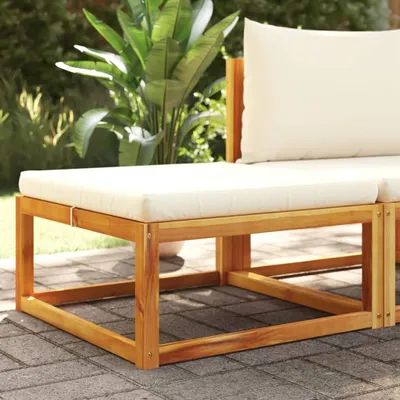 Produktbild von ZMH Gartenhocker mit Kissen 65x65x29 cm Massivholz Akazie